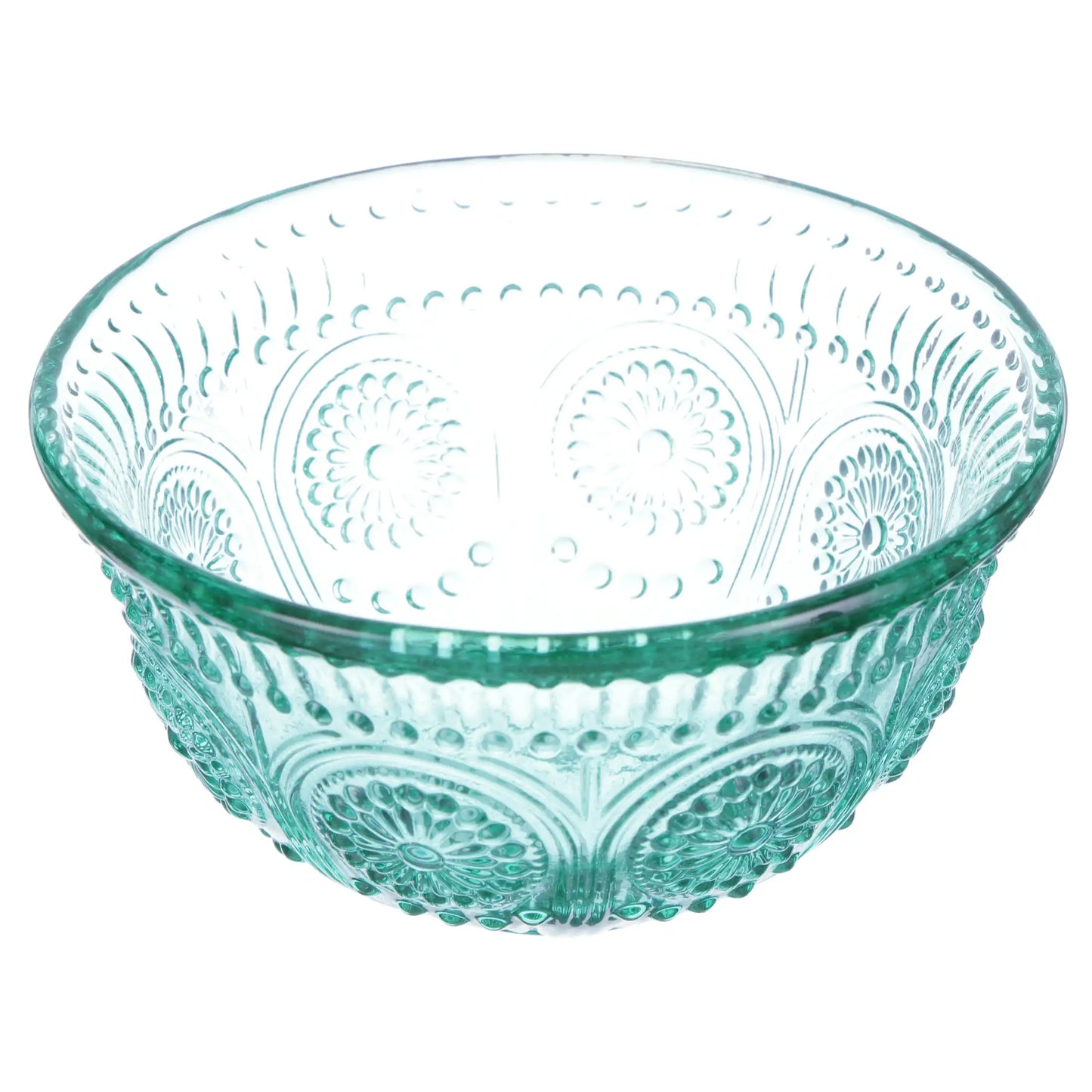 Adeline 4-Piece Embossed Glass Bowl Set