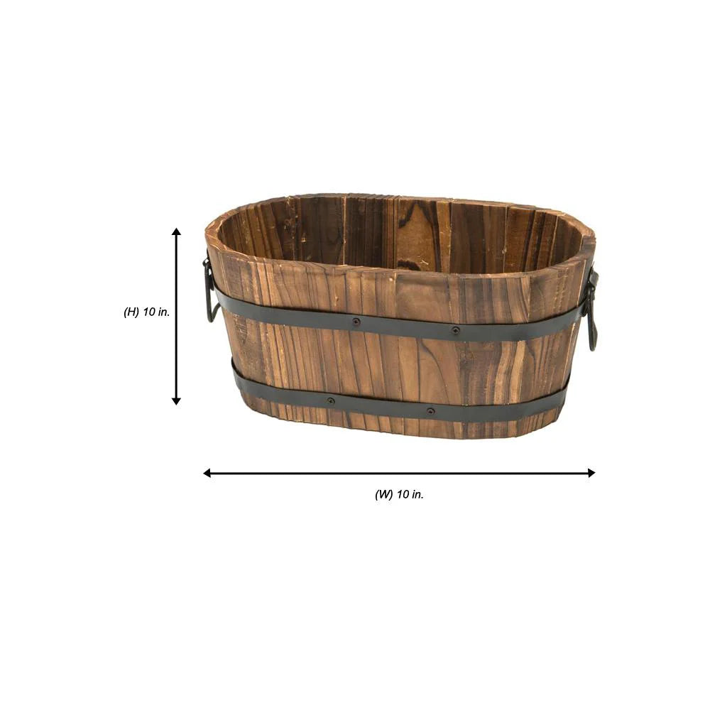 Cedar Wooden Whiskey Barrel Pot Planter