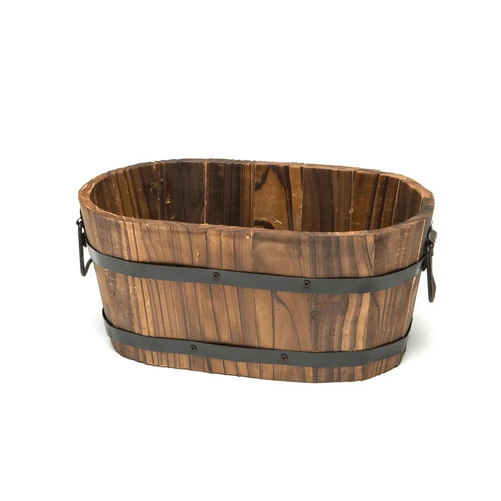Cedar Wooden Whiskey Barrel Pot Planter