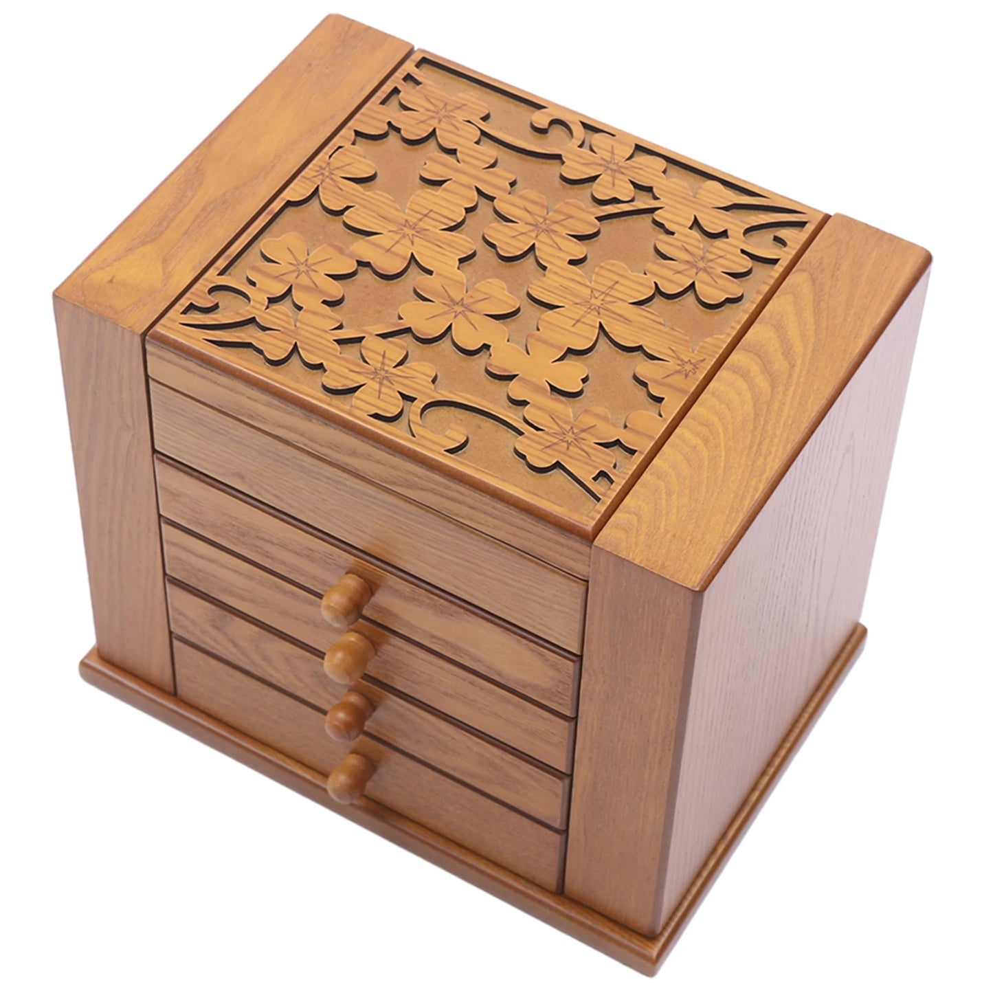 Vintage Jewelry Organizer Box with Makeup Mirror