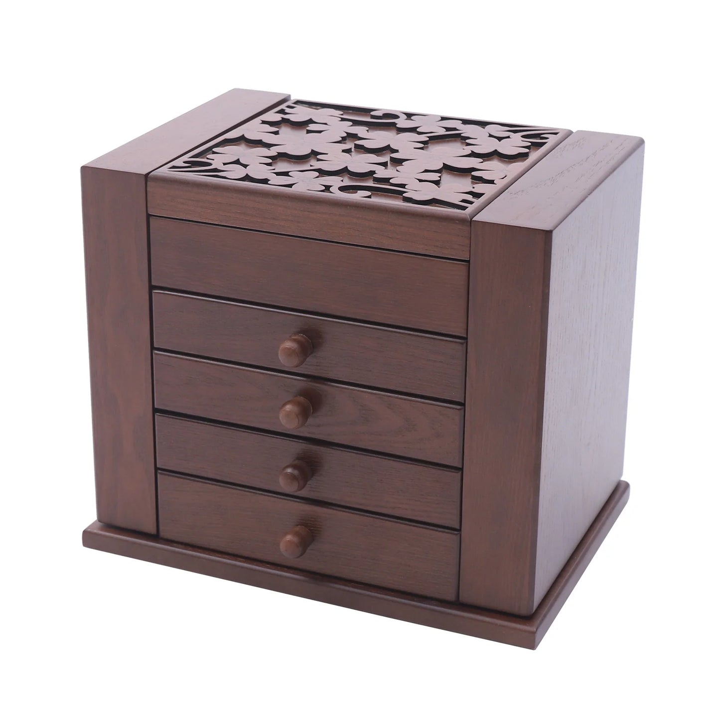 Vintage Jewelry Organizer Box with Makeup Mirror