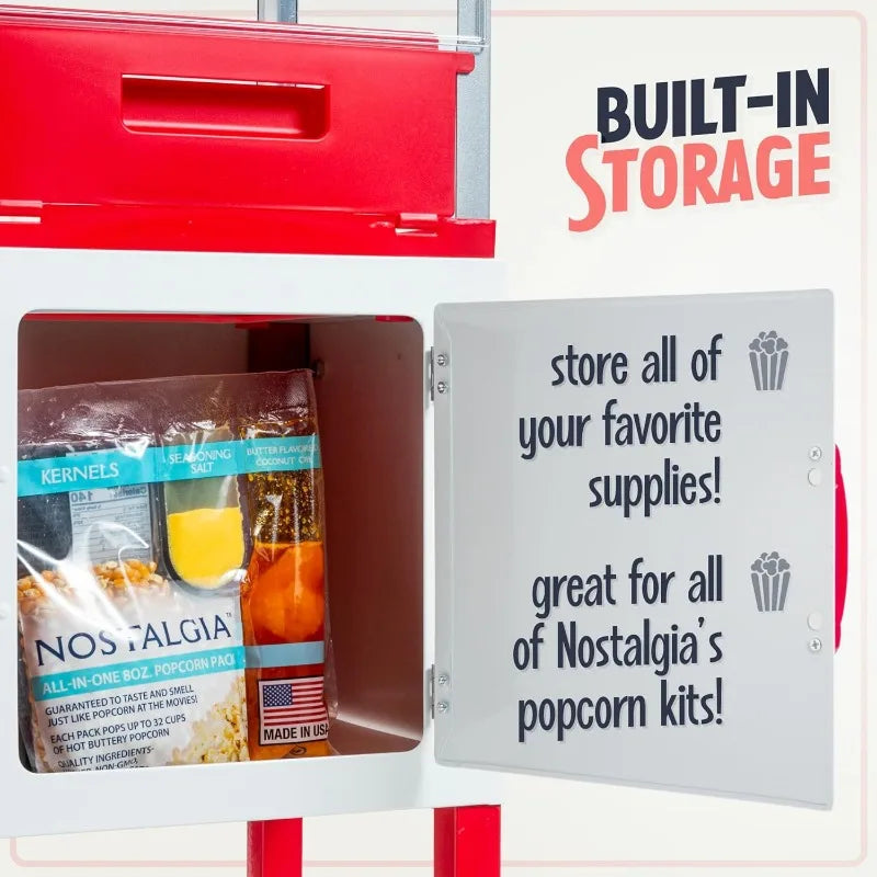 Nostalgia Popcorn Maker Machine - Professional Cart