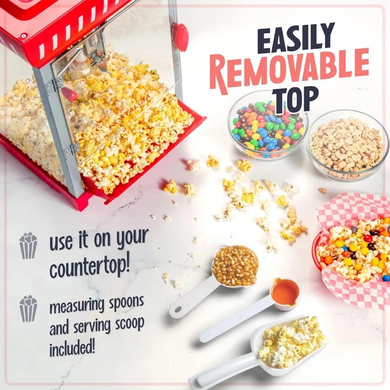 Nostalgia Popcorn Maker Machine - Professional Cart