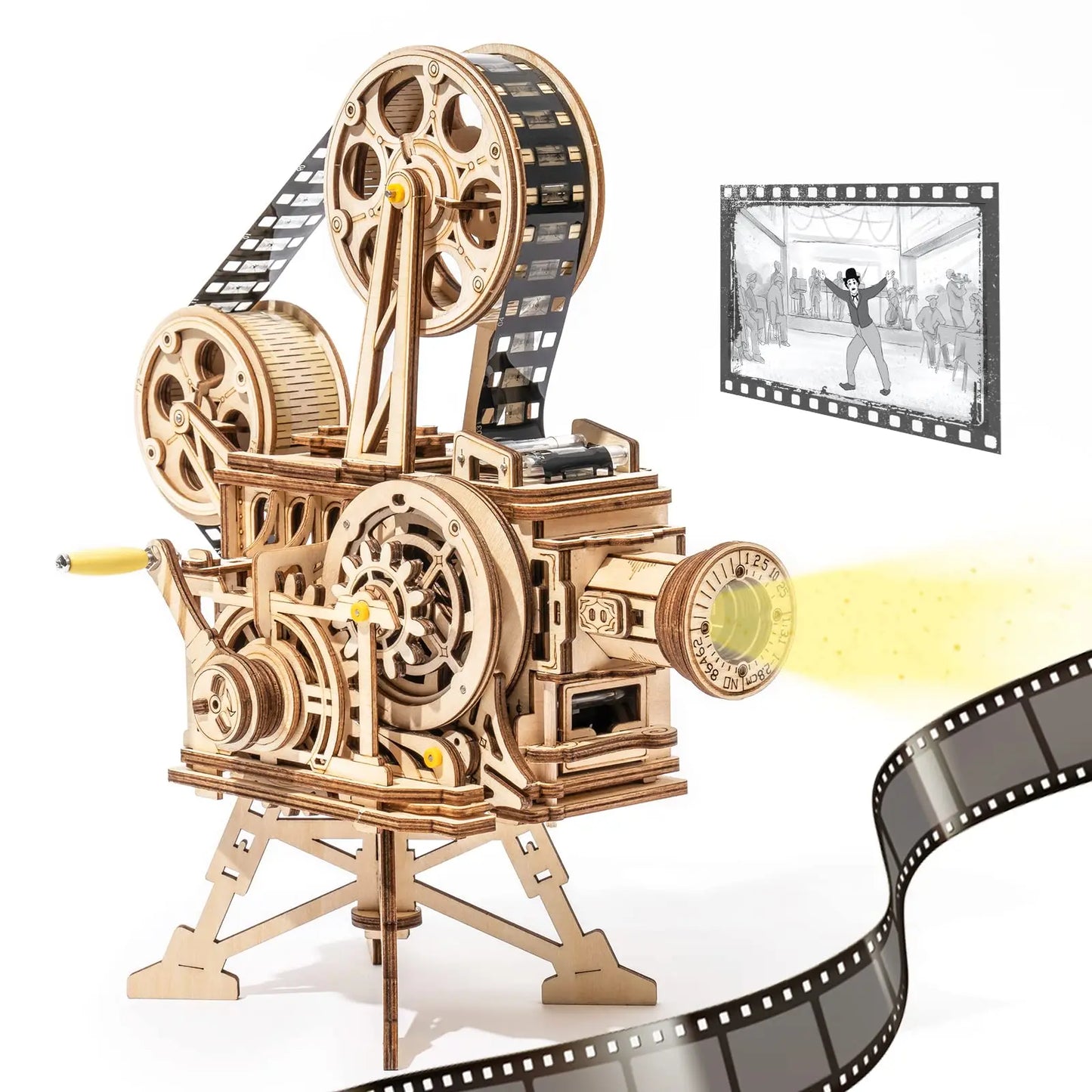 Retro Diy 3D Hand Crank Film Projector
