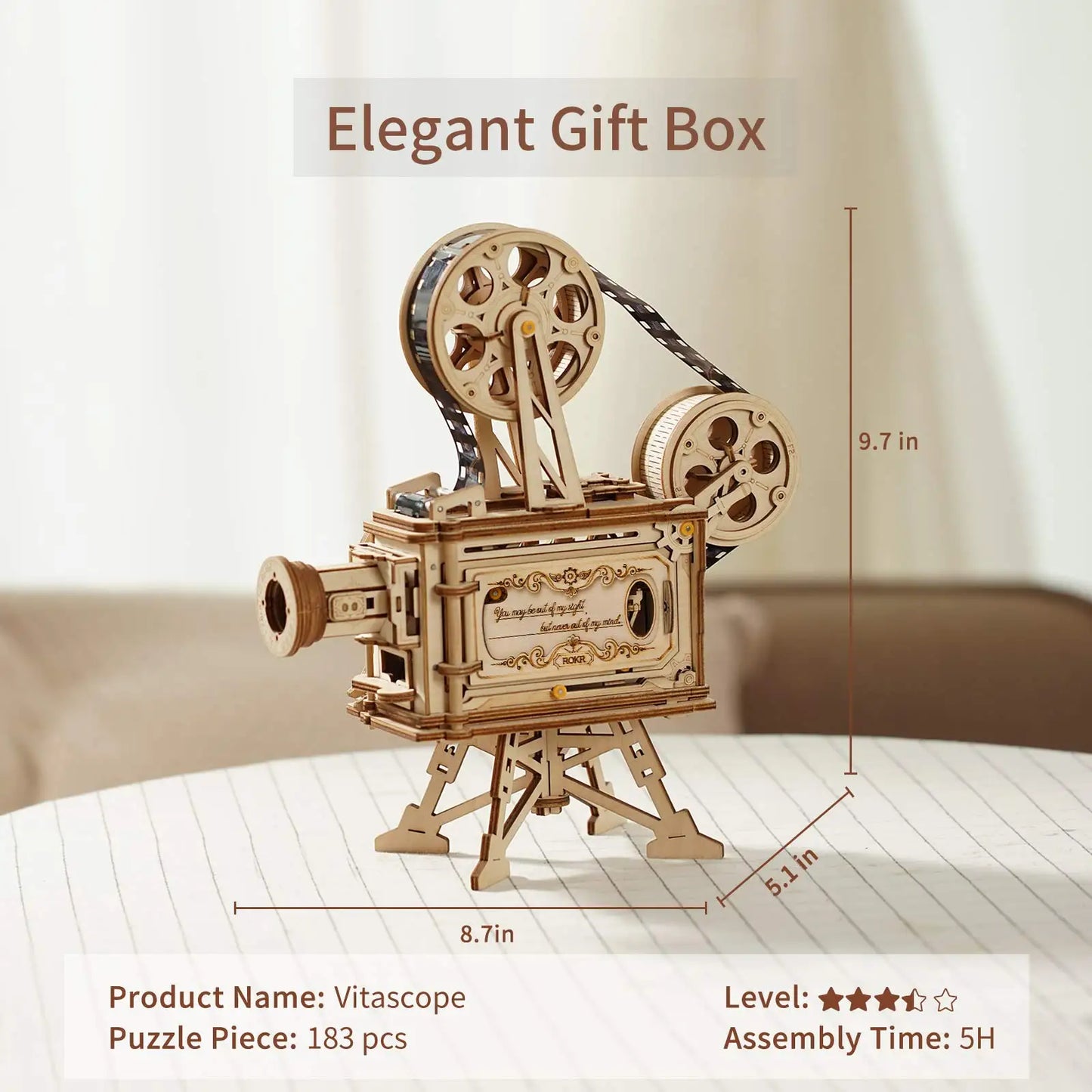 Retro Diy 3D Hand Crank Film Projector