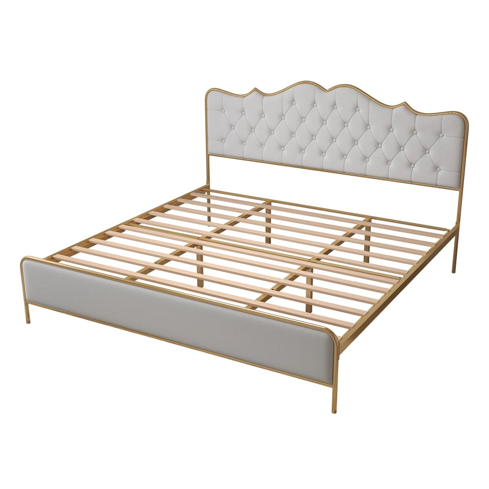 Elegant King Size Metal Bed Frame