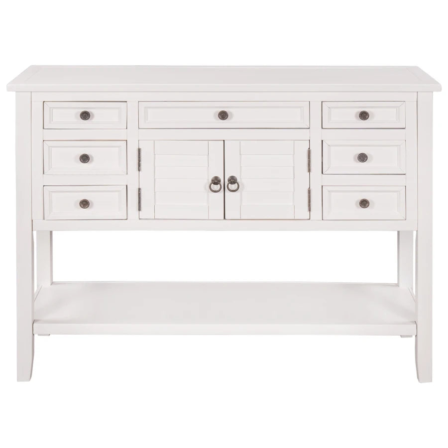 Modern Vintage Console Table with Drawers