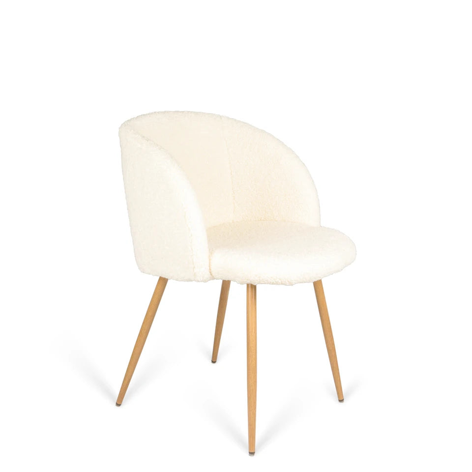 Golden Color Adjustable Legs Upholstered Dining Armrest Chair (Set of 2)