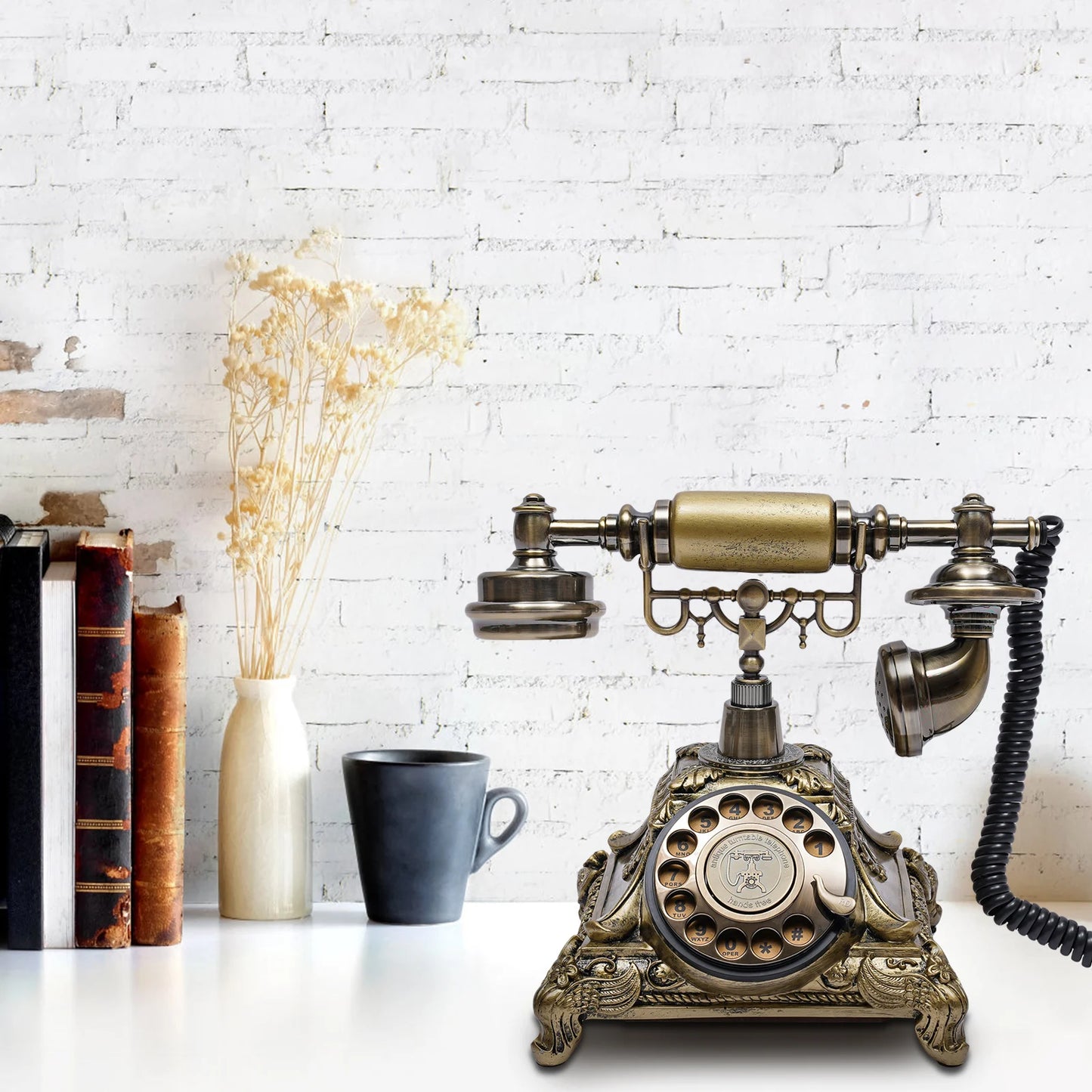 European Style Old Fashioned Rotary Dial Telephone