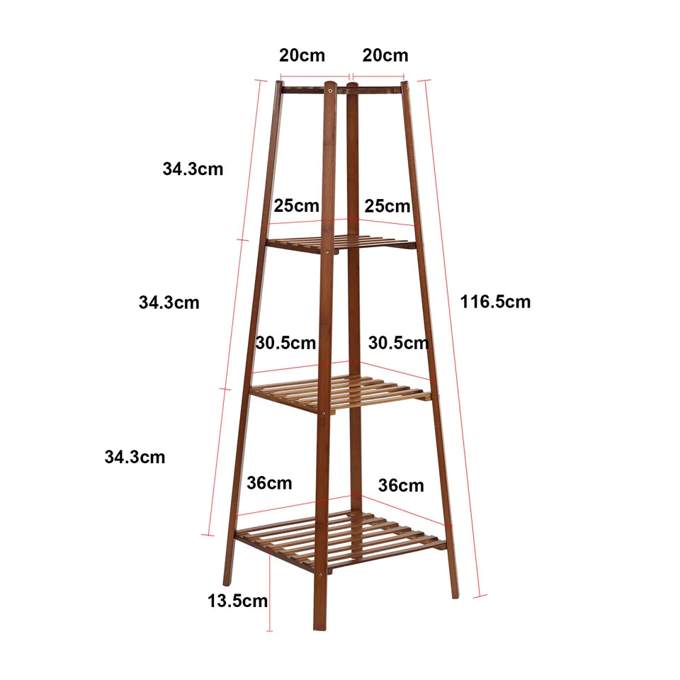 Tall Bamboo Plant Stand Flower Pot