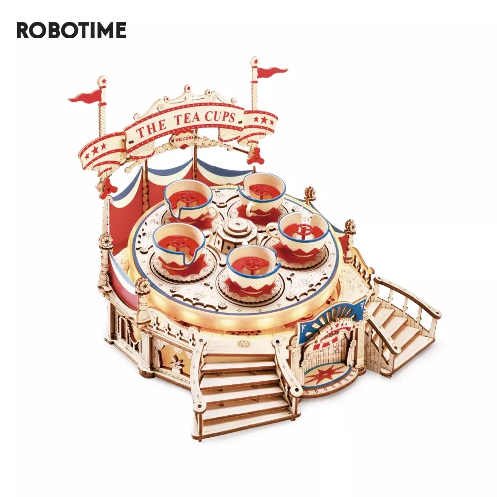 Wooden 3D Puzzle Amusement Park Building Toy